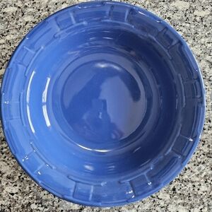 Longaberger Wovens Tradition Blue Ceramic Bowl